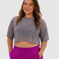 Blusa Deportiva Corta en Velo con Espalda Corte Mariposa