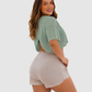 Blusa Deportiva Corta en Velo con Espalda Corte Mariposa