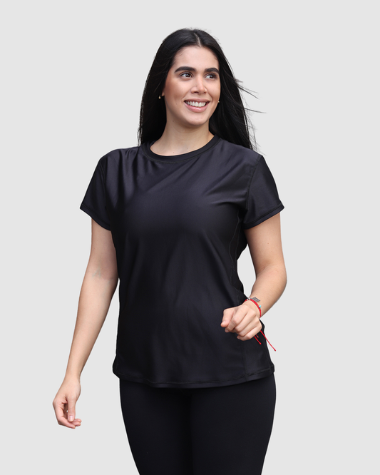 Blusas Deportivas Corte Costado Compresión Lycra