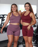 conjunto short + top abertura espalda