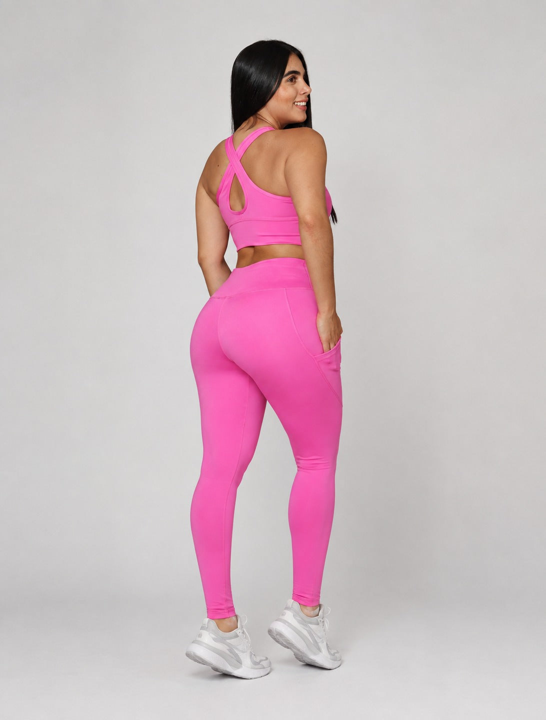 Leggins Tobillero Deportivo con Bolsillos Laterales