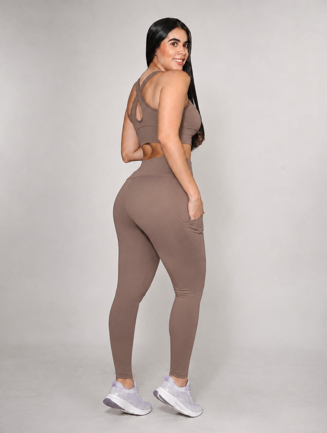 Leggins Tobillero Deportivo con Bolsillos Laterales